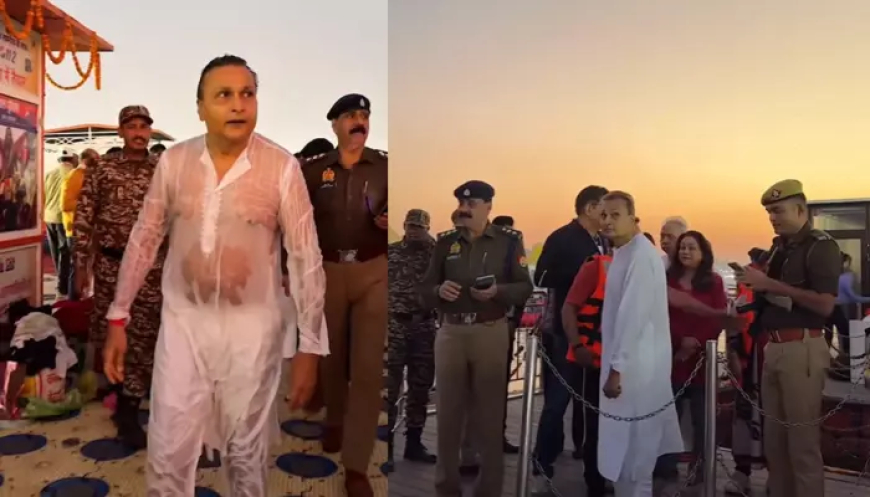 Anil and Tina Ambani Take Holy Dip at Maha Kumbh Mela, Embrace Spirituality at Sangam